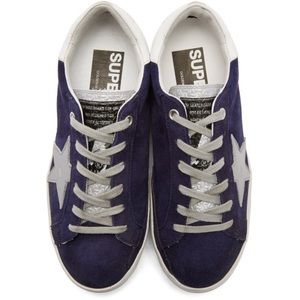 Golden Goose Superstar Sneakers - Navy Suede